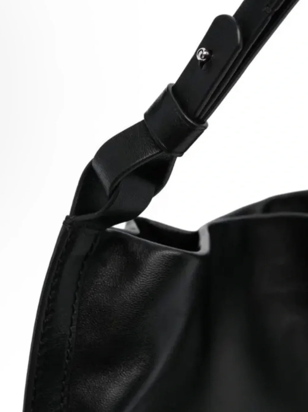 Proenza Schouler Black Leather Hobo Shoulder Bag